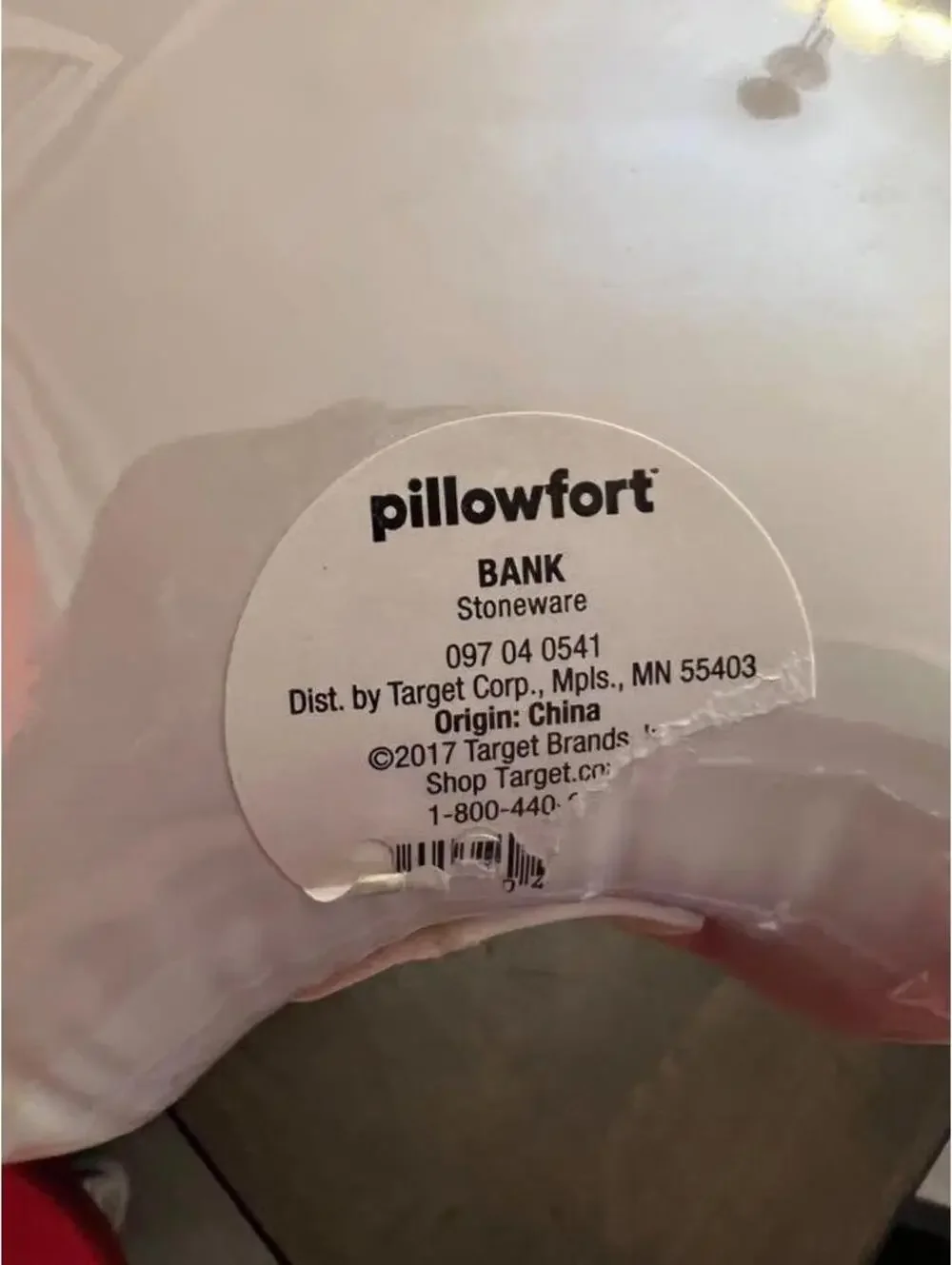 Pillowfort Piggy Bank - Iridescent White Star